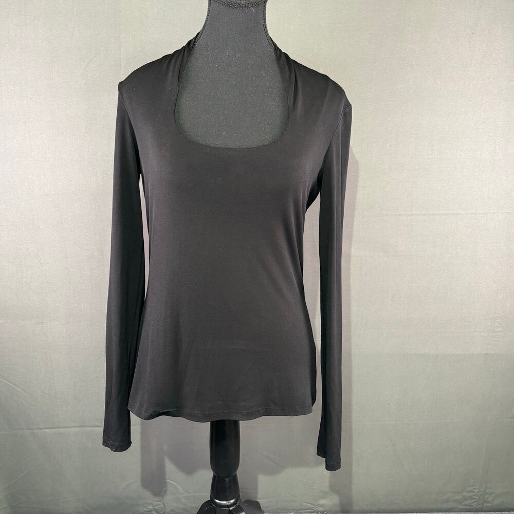 Joeffer Caoc Top Women’s XS Scoop Neck Blouse Corpcore Minimalist Preppy Black